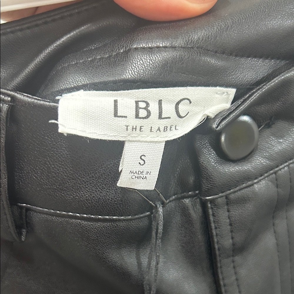 NWT- LBLC the Label Charcoal Faux Leather Pants - Picture 7 of 7